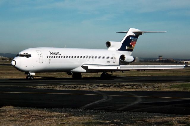 BOEING 727-200 (VH-RMZ) - ANSETT AIRLINES OF AUSTRALIA - BOEING 727-277/ADV - REG : VH-RMZ - (CN 20979/1098) - KINGSFORD SMITH SYDNEY NSW. AUSTRALIA - YSSY 27/6/1988 35MM SLIDE CONVERSION USING A LIGHTBOX AND A NIKON L810 DIGITAL CAMERA IN THE MACRO MODE.