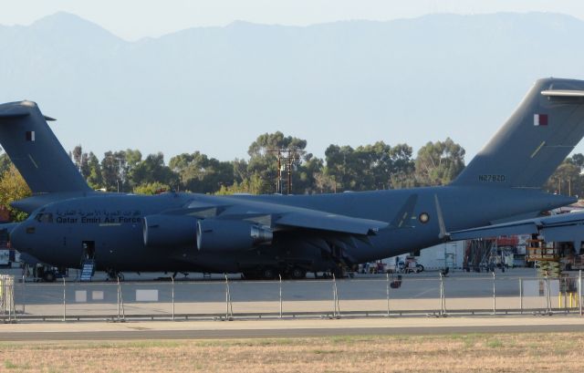 Boeing Globemaster III (N278ZD) - C17 of Qatar Air Force still with "N" number at Boeing plant.