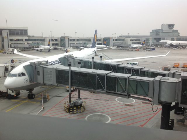Airbus A330-300 — - Waiting in Frankfurt to board Lufthansa Flt 438 to DFW.