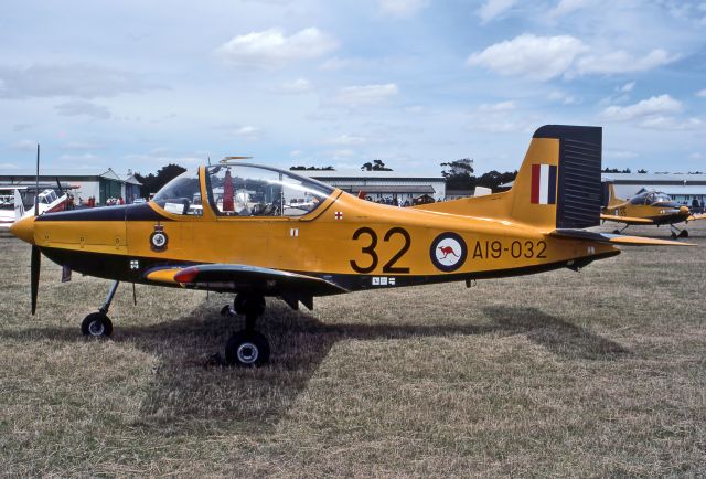 A19032 — - NEW ZEALAND - AIR FORCE BAE SYSTEMS NZAI CT-4B AIRTRAINER REG - A19-032 (CN 032) - POINT COOK VIC. AUSTRALIA -YMPC  (5/12/1076)