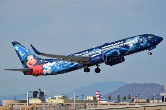 Boeing 737-800 (C-GWSZ) - WestJet Boeing 737-8CT C-GWSZ Magic Plane at Phoenix Sky Harbor on January 22, 2016. It first flew as N1787B on January 20, 2009. Its construction number is 37092. It was delivered to Westjet on February 5, 2009. 