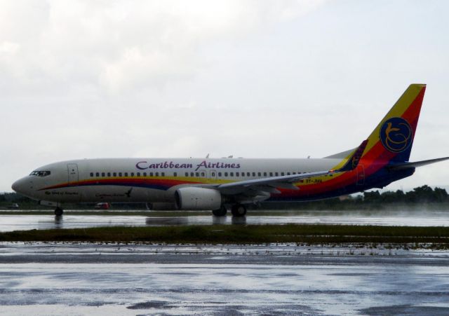 Boeing 737-800 (9Y-JMA) - Caribbean Airlines 9Y-JMA Departing TTPP as BW524