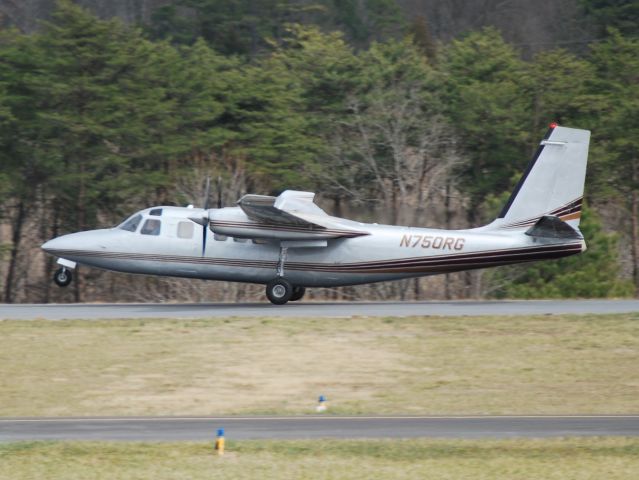 Aero Commander 500 (N750RG) - HMCS LLC rotating runway 2 at KJQF - 3/1/13