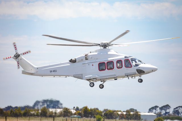 BELL-AGUSTA AB-139 (VH-WEJ) - VH-WEJ departing YWBL.