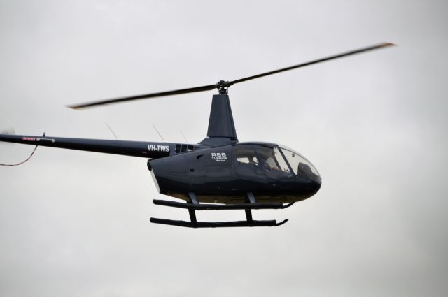 Robinson R-66 (VH-TWS) - Robinson R66 departing Flinders Island, Mar 2020