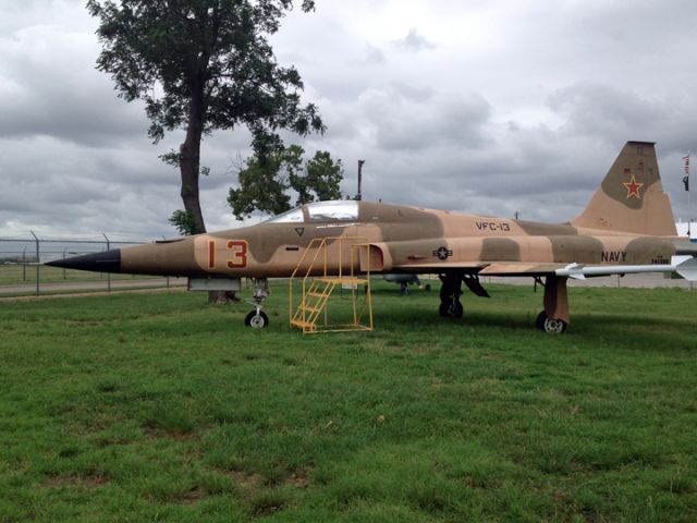74-1558 — - Fort Worth Aviation Museum.  F-5E from VFC-13 aggressor squadron.  One of the black MIGS from "Top Gun."