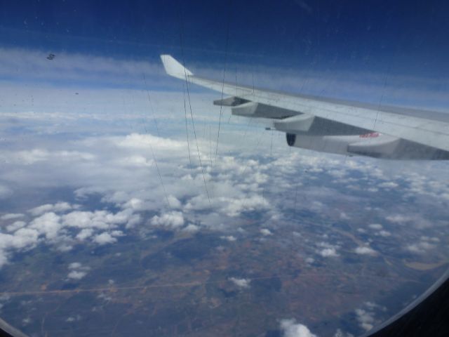 Airbus A340-300 (IBE6170) - A few minuets from landing in Madrid.