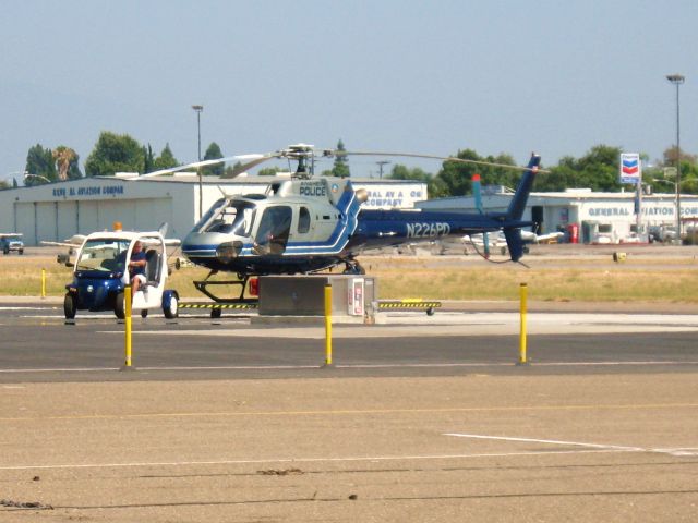 Eurocopter AS-350 AStar (N226PD) - ANAHEIM POLICE CHOPPER TOWED AT FULLERTON