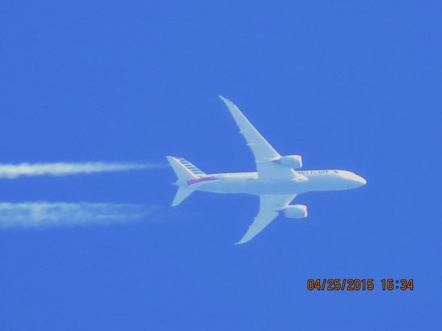 Boeing 787-8 (N801AC) - American Airlines flight 9781 from STL to PHX over Southeastern Kansas at 40,000 feet.