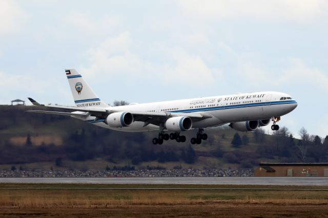 Airbus A340-500 (9K-GBB) - Very rare visitor to BOS