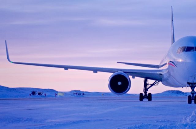 BOEING 767-300 (C-FGSJ) - It was so cold out shooting this plane today. -39 with the Wind Chill in Iqaluit, Nunavut on March 1, 2016