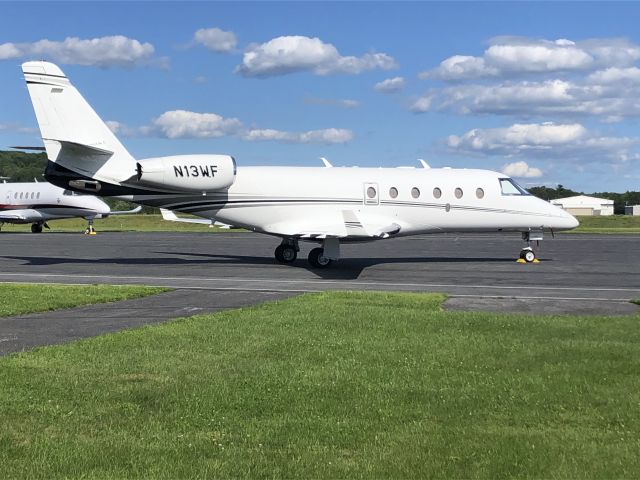 IAI Gulfstream G150 (N13WF) - On the ramp at Auburn-Lewiston Municipal Airport in Maine. July 2021