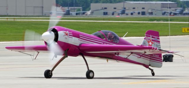 SUKHOI Su-26 (N26KX) - McGUIRE AIR FORCE BASE, WRIGHTSTOWN, NEW JERSEY, USA-MAY 21, 2023: Seen by RF at the 2023 Open House and Air Show was this Sukhoi SU-26M belonging to aerobatic pilot Rick Volker