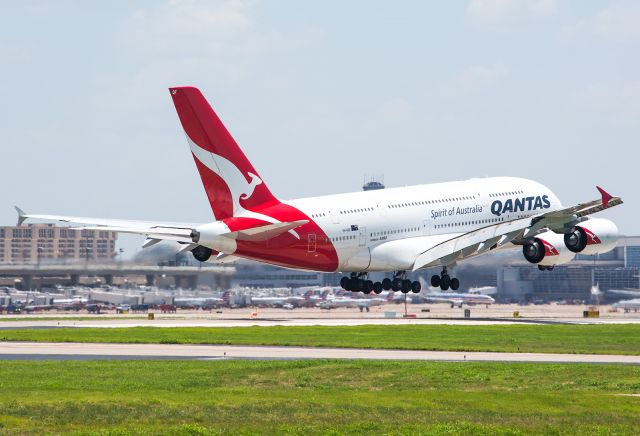 Airbus A380-800 (VH-OQF) - 07/13/2015 Qantas VH-OQF A380 KDFW