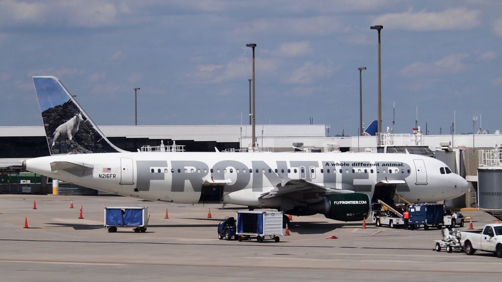Airbus A320 (N216FR) - Cliff the Mountain Goat