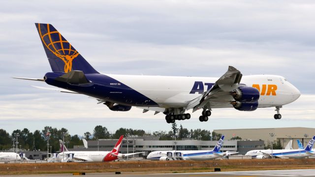 BOEING 747-8 (N861GT) - BOE702 from KPDX on final to Rwy 16R on 9.4.22. (B747-8F / ln 1572 / cn 67148).