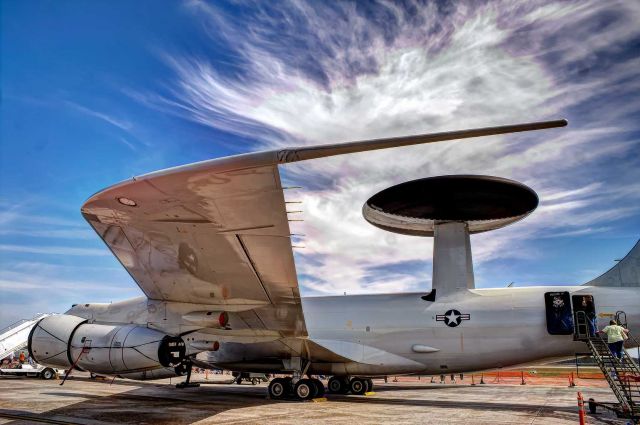 Boeing JE-3 Sentry — - An E-3 sits on the ramp at a Tyndall AFB airshow.