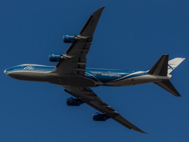 BOEING 747-8 (VQ-BGZ) - AirBridgeCargo 639 Heavy departs CVG for Atlanta. I was surprised with how light she was. 