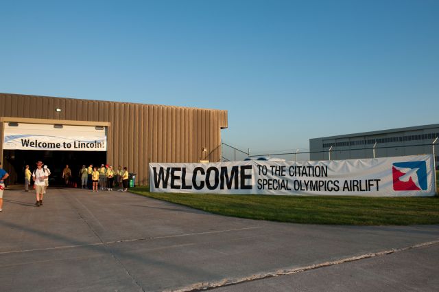 CSOA — - Cessna Special Olympics Airlift 2010 - http://flightaware.com/airlift/ - Airlift and Athletes arriving in Lincoln, Nebrasks on July 17, 2010.  Photos Courtesy Cessna Aircraft Company