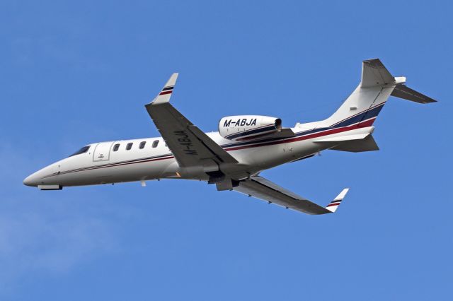 Learjet 45 (M-ABJA) - Ryanairs Learjet off to Madrid.