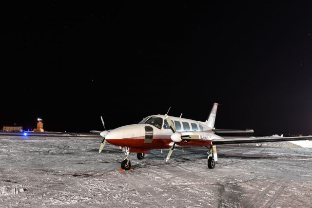 Piper Navajo (C-FBHO) - Piper Navajo parked at the Swan Aero Hanger in Grande Prairie, AB