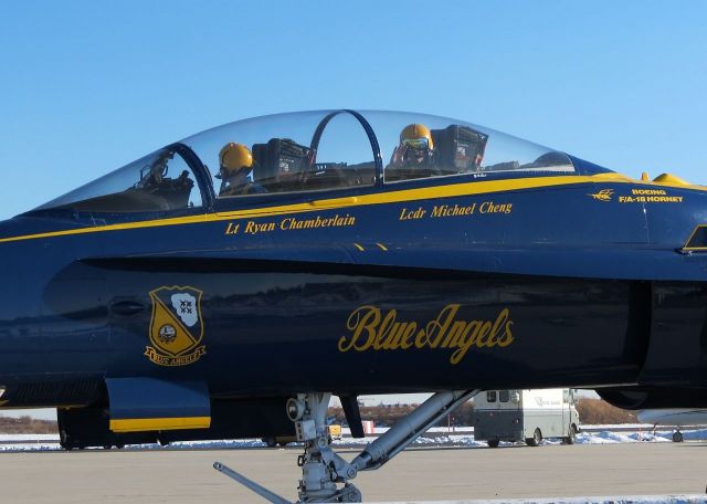 McDonnell Douglas FA-18 Hornet — - Getting a wave from Blue Angel 7