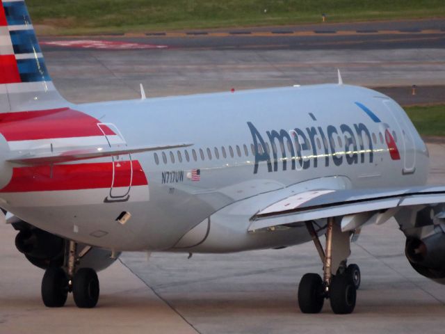 Airbus A319 (N717UW) - April 14, first photos I took of former Panther livery since repaint.