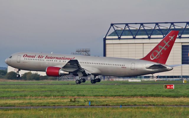 BOEING 767-300 (N387AX) - omni b767-3 n387ax about to land at shannon 14/10/15.