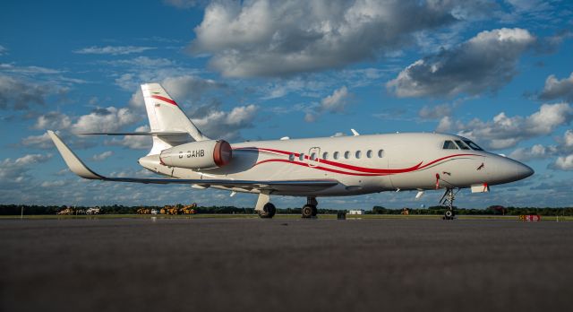 D-BAHB — - German Falcon 2000 at KVRB. FBO Sun Jet Center