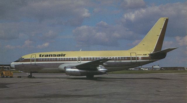 Boeing 737-200 (C-FTAD) - scanned from postcardbr /transair