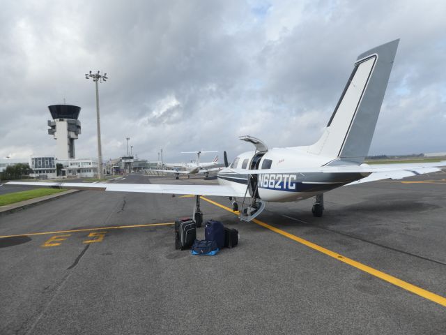 Piper Malibu Mirage (N662TC) - Piper Malibu on the Airport of Montpellier, France, during a stop-over while flying back to Kiel, Germany