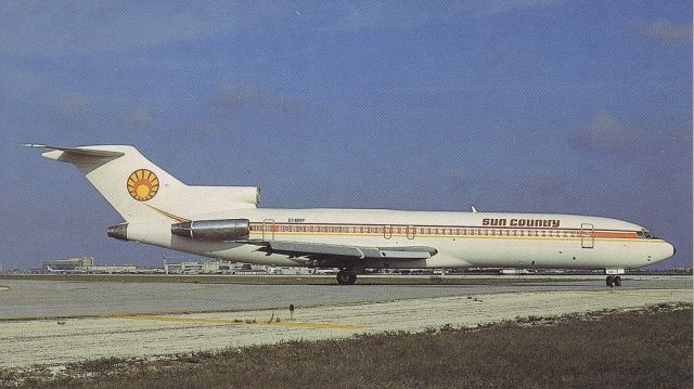 BOEING 727-200 (EI-BRF) - scanned from postcardbr /sun country