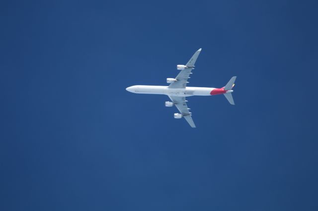 Airbus A340-600 (EC-IZX) - Overhead Paignton 04-06-17 during Torbay Airshow