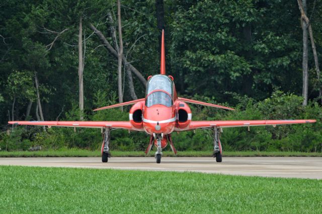 Boeing Goshawk (XX310) - A head on look at RAF’s Red Arrow xx310, a BAE Systems Air Hawk T.1A while it taxis in from Dulles Airport to a static display at Air and Space Museum on the morning of 20190827.br /br /© 2019 Heath Flowersbr /br /Contact photographer for reproduction(s).