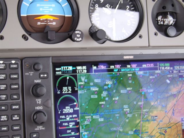 Diamond Star (N867DS) - GS 170KTS! @ 10,500 on x-country KBUF - F45  RPM setting Engine Break-in period.  Note 30kt 90 degree wind.  OAT -3C 0 tail 0 head wind