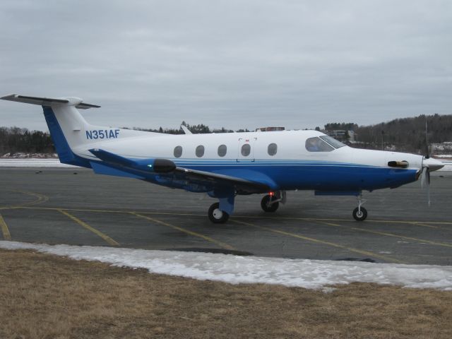 Pilatus PC-12 (N351AF) - Just arrived from Lebanon, NH (KLEB).