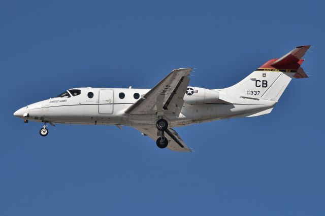 Beechcraft Beechjet (92-0337) - 23-L 11-13-23. Tuskegee Airman - on the nose. Alley Cat's on the Red Tail Flash/Sash.