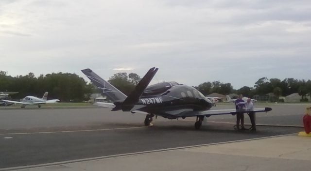Cirrus Vision SF50 (N247MF) - Refueling at Spruce Creek.