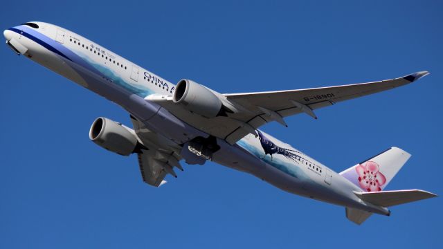 Airbus A350-900 (B-18901) - The inaugural departure for the China A350 at SFO