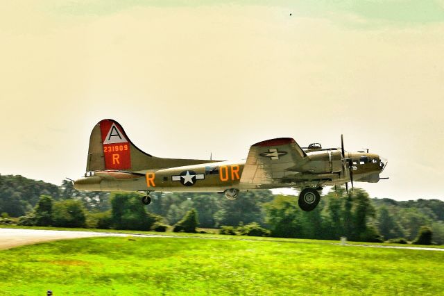 Boeing B-17 Flying Fortress — - Takeoff KMQS 8-21-13