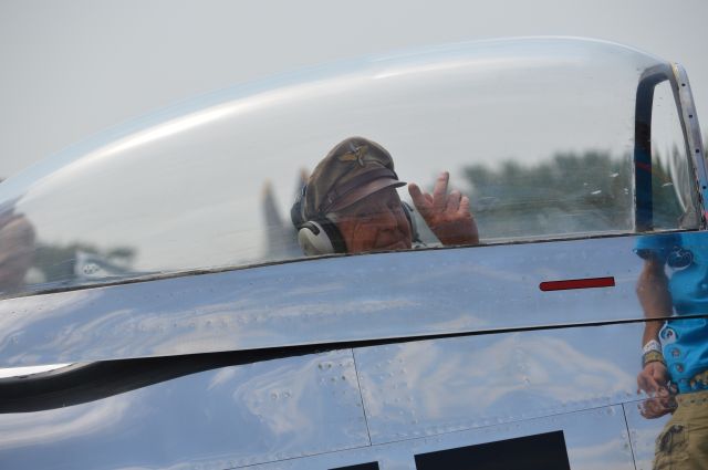 North American P-51 Mustang — - WWII B-17 ball gunner Doug Wards first ride in a P-51! Well deserved!!!