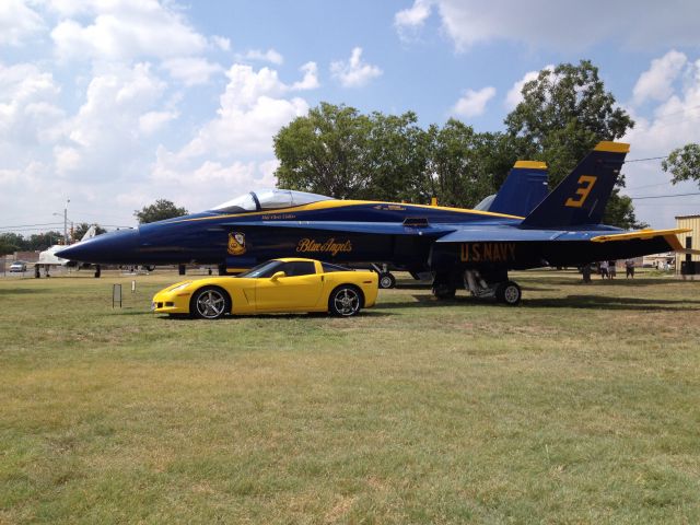 McDonnell Douglas FA-18 Hornet (16-2826) - Fort Worth Aviation Museum, visit by Cowtown Corvette Club, August 3, 2014.