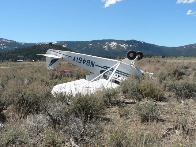 Piper L-21 Super Cub (N8451Y) - Sierraville, CA   Deerwater Airfield landing strip