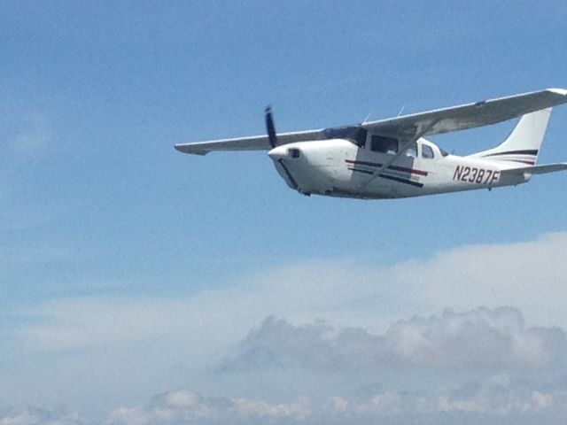 Cessna Centurion (N2387F) - In flight over NJ, July 7th 2013. Photo by Don Ball.