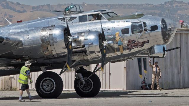 Boeing B-17 Flying Fortress (N9323Z) - Commemorative Air Force, Airbase Arizona's B17G Sentimental Journey at Planes of Fame, Chino Airport May 2022