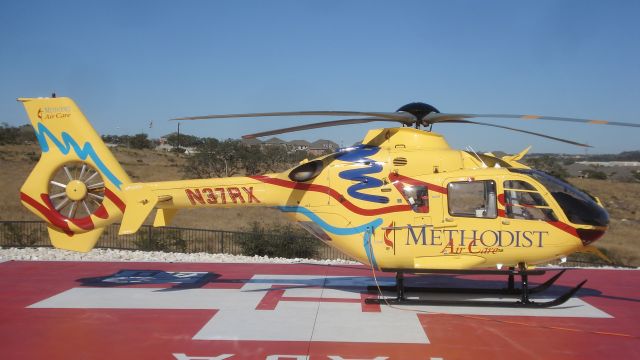 Eurocopter EC-635 (N37RX) - Parked at Stone Oak Methodist hospital
