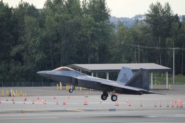 Lockheed F-22 Raptor — - Landing At Elmendorf