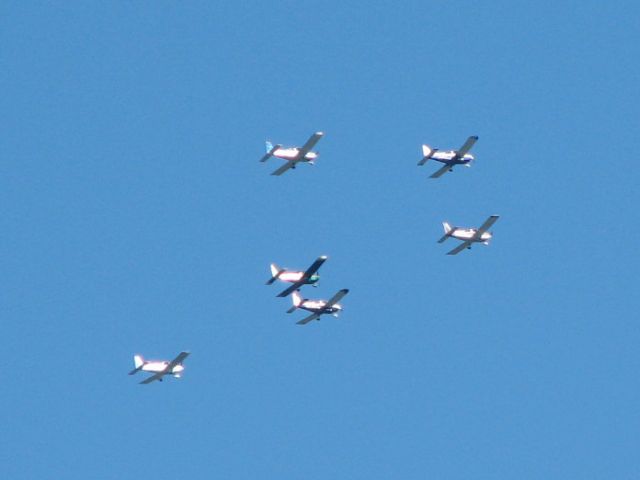 Grumman AA-5 Tiger — - 6 Grummans flying at Williamsport in formation