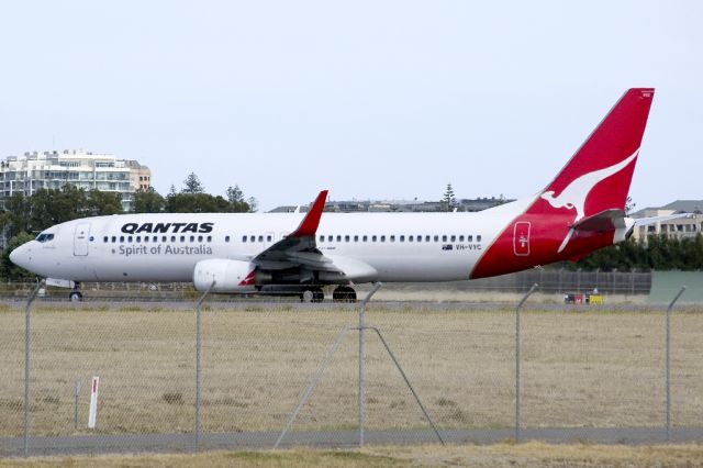 Boeing 737-800 (VH-VYC) - About to turn on to runway 05, for take off. Friday, 19th April 2013.