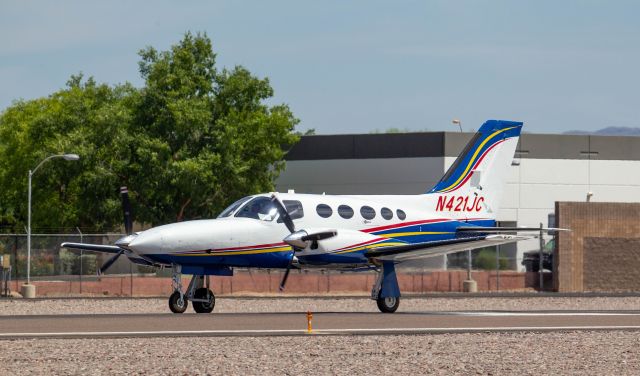 Cessna 421 (N421JC) - Spotted at KSDL on 06-26-2020